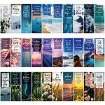 MWOOT 30 Pcs Bible Verse Bookmarks with Full Scripture, Religious Book Marks,Inspirational Nature Book Markers,Beautiful Landscape Bookmarks Church Supplies for Teachers Book Lovers(15X5CM,30 Style)