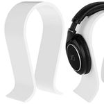 Geekria Omega Headphone Stand for Over-Ear Headphones, Gaming Headset Stand, Desk Display Hanger Compatible with Sony Audio-Technica, Bose, AKG, Sennheiser, Beats Studio3 (White)