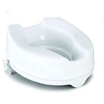 MCP Commode height Raiser/Toilet Seat Elevator riser without Lid plastic, portable, lightweight extender commode seat (White, 6 Inch)