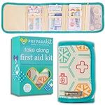 PreparaKit Travel First Aid Kit for Kids - Mini Car, Purse, Backpack, or Diaper Bag 75 Piece Medicine Includes All Essential Medical Supplies TSA-Approved (Teal)