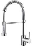 Cobbe Kitchen Sink Mixer Tap, Spring Kitchen Faucet with Pull Down Sprayer, 2 Spray Modes High Arc Single Handle Lever Kitchen Tap (Chrome)