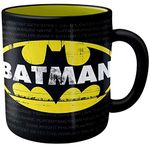 Silver Buffalo DC Comics Batman Grimey Logo Jumbo Ceramic, 20-Ounces Mug, 1 Count (Pack of 1), Multicolor