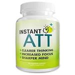 Instant ATT - 7-in-1 Caffeine Free Nootropic All-Natural Brain, Focus, Memory Supplement (60 Capsules)
