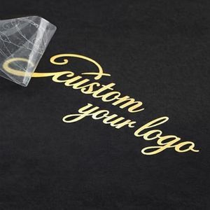 Custom DTF Vinyl Transfer Stickers with Logo/Image/Text, Cold Rub-On Clear Personalized Transfer Labes for Glass Cups, Bottles, Mugs & Smooth Surfaces