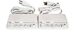 Intercom Central 413 - Three Channels HOME Power-line Intercom System, 3 Wire, White, Two Stations Set