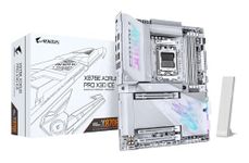GIGABYTE X870E AORUS PRO X3D ICE Motherboard - Supports AMD Ryzen 9000 CPUs, 18+2+2 Phases Digital VRM, up to 9000Hz DDR5 (OC), 2xPCIe 5.0 + 2xPCIe 4.0, Wi-Fi 7, 5GbE LAN, USB 4