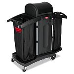 Rubbermaid Commercial Executive Series High Security Housekeeping Cart - Black