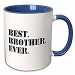 3dRose Best Brother Ever Mug, 11 oz