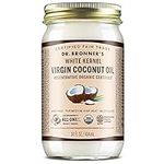 Dr. Bronner's - Organic Virgin Coconut Oil (White Kernel, 14 Ounce) - Coconut Oil for Cooking, Baking, Hair & Body, Fair Trade, Vegan, Non-GMO