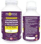 🇨🇦 250ml (8.5oz) L-Threonate Liposomal Magnesium Liquid Supplement with Magtein - 72 mg of Elemental Magnesium per Serving - Berry Flavor, Made in Canada