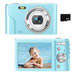 Digital Camera with LCD Screen, Full HD 1080P 36.0 Mega Pixels Vlogging Camera for Teens, Kids Boys and Girls, Digital Vlogging Camera with 16X Digital Zoom, 2 Batteries