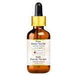 Greenwood Essential Pure Green Tea Oil (Camellia sinenses) with Glass Dropper Cold Pressed (No-Fragrance) 15ml (0.50 oz)