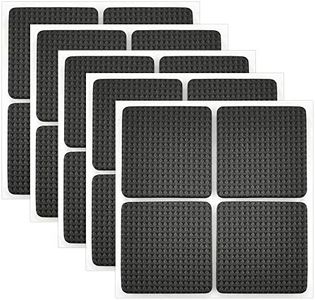LYTIVAGEN 20Pcs Patin Antiderapant Caoutchouc Tampon Caoutchouc Adhesif Patin Feutre Adhésif Patin de Meubles Adhésif pour la Protection des Carreaux, Tables, Planchers de Bois 4.2 x 4.2cm (Noir)
