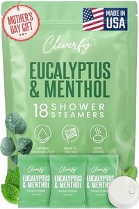 Cleverfy Shower Steamers Aromatherapy - 18 Pack of Eucalyptus & Mint Shower Bombs with Natural Essential Oils for Relaxation and Nasal Congestion. Stocking Stuffers for Women and Men.