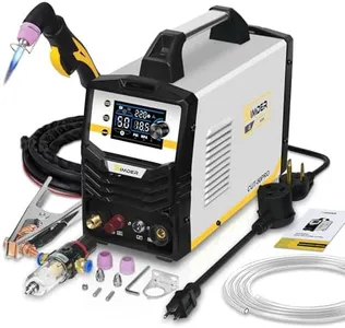 SSIMDER Plasma Cutter, 50 Amp Non-Touch Pilot Arc 110V/220V Plasma Cutter Machine, Large LED Display and 2T/4T, 3/4 inch Maximum Cut, IGBT Inverter Cutter for Repair, Metal Fabrication, Beginner, DIY