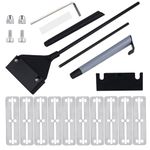 PEUTIER 22pcs Aquarium Algae Scraper Set, 24.4 inch Extendable Handle Aquarium Scraper with 10 Blades 2 in 1 Fish Tank Remover Scraper Fish Tank Cleaner Aquarium Accessories Glass Cleaning Tools Kit