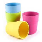 GET FRESH PLA Kids Cups Set – 4-Pack Melamine-Free Microwave Safe Dinner Cups for Kids and Toddlers