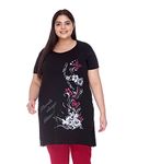 IN Love Women Plus Size Tshirts (Jet Black)(L)