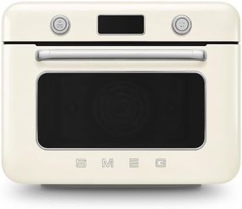 SMEG COF01Countertop Combi Oven - Multi-Function Grill, Air Fry, Steam, Bake, Convection, Defrost, and Warm, 10 Cooking Functions - Made In Italy (Cream)