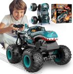SNAPTRON Dinosaur Toys for Kids Remote Control Car, 360° Drifting Rccar Monster Truck with LED Lights and Music, 2.4GHz Remote Control Toys, Drift RC Stunt Car, RC Toy 3 4 5 6 7 8+ Yrs Old