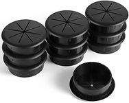 HYCC 10 Pack 2-3/8 Inch Flexible Desk Grommet,Organize Wires and Cables on Office Equipment, Computer Components, Entertainment Systems Effectively - Color: Black