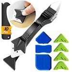 FOLAI Silicone Remover Tool, Sealant Grout Finishing Tool with 3-in-1 Silicone Caulking Tools & 4 Replace Silicone & 10PCS Grout Sealant Remover Tool Set, Modelling Ball Tools