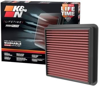 K&N Engine Air Filter: Reusable, Clean Every 75,000 Miles, Washable, Premium, Replacement Car Air Filter: Compatible with 2021-2022 HYUNDAI Elantra, 33-5118