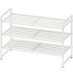 Simple Houseware 3-Tier Stackable Shoe Rack Organizer Shelf, White BO-26C-W