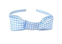 Light Blue Gingham Hairband Blue Gingham Headband School Uniform