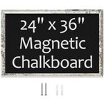 Umtiti Chalkboard Magnetic Surface Chalkboard,60 * 90 cm, Vintage White Wood Frame，Wall Black Board to Use at Home, Office,and Restaurant Sign，Chalkboard-WH-6090