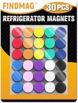 FINDMAG Colorful Fridge Magnets, 30