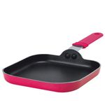 Ecolution Kitchen Extras 6-Inch Square Griddle, Mini, Pink