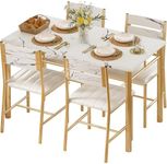 IRONCK Dining Table Set for 4, Wood