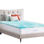 Linenspa 2 Inch Convoluted Gel Swirl Memory Foam Mattress Topper - Promotes Airflow - Relieves Pressure Points - Full