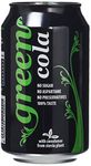 Green Cola Cans 24 Pack, No Sugar Soft Drink, 0 Calories, No Aspartame, Natural Caffeine, 100% Taste - Bulk Pack of 24 Cans x 330 ml