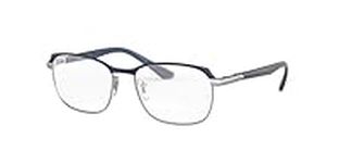 Ray-Ban Unisex RX6420 Eyeglasses Silver Top Blue 52mm