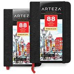 ARTEZA Hardcover Mini Sketch Book 3.5 x 5.5 Drawing Pad 2 Pack 88 Sheets Sketch Pads for Drawing for Adults & Teens