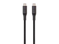 Monoprice Durable USB 3.2 Gen 2 Type-C Data and Power Kevlar Reinforced Nylon-Braid Cable - 1 Meter - Black | 5A/100W - AtlasFlex Series