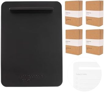 Mayurki Unstoppable Tasks Bundle | Black Aluminum Desk Card Holder + 4 Refill Packs To-Do Cards | Minimalist Task Planner for Focused Work & Stylish Desks