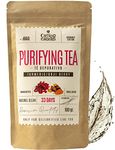 DETOX TEA - Liver Cleanse Detox and Repair - Constipation & Bloating Relief – Green Tea, Dandelion Root, Horsetail, Turmeric, Ginger, Pomegranate, Pineapple - All Natural Herbal Tea Infusion 100 g