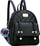 Bizanne Fashion Stylish Front Embroidery Backpack for Women | Backpack For Girls | Gift For Girls | Rakhi Gift For Sister (Black)