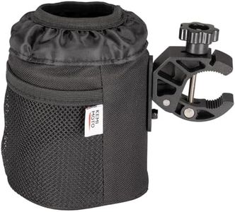 KEMIMOTO Stroller Cup Holder, Universal Oxford Fabric Drink Holder with 0.6"-1.5" Alligator Clamp Cup Holder for Wheelchair Walker Bike Motorcycle Handlebar Scooter ATV