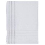 Quick-Dry, Soft & High Absorbent Fingertip Towels for Bathroom Cotton Soft Feel Fingertip Towels 11"x17" | Daily Use 100% Cotton Towels for Bathroom, Gym & More | (4 Pcs, White)