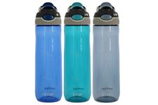 Contigo AUTOSPOUT Water Bottles, 24oz, Monaco/Scuba/Stormy Weather, 3-Pack