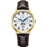 Rotary GS05328/01 Mens Windsor Brown Leather Strap Moonphase Watch