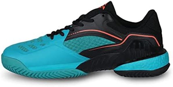 Nivia RAY 2.0 Tennis Shoes for Men | High-Performance Court Footwear | Non-Marking Court Shoes for Tennis and Athletic Performance | Tennis Court Sports Shoes | (Turquoise/Black) | Size UK08