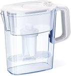 AQUAPHOR Compact 5-Cup Water Filter Pitcher - White with 1 x B15 Filter - Fits in The Fridge Door - Reduces Limescale and Chlorine - Ideal for Five Cups