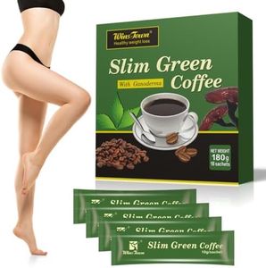 Premium Green Coffee Bean Extract Powder - Gluten-Free Green Coffee Bean Extract Supplements with 10 Natural Health Blends, Instant Coffee, 180g (18 Sachets)