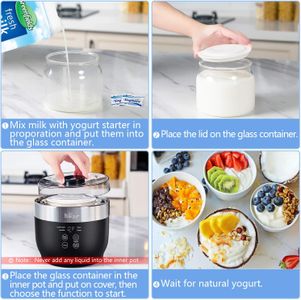 Automatic Digital Yogurt Maker – Black, Easy Home Fermentation