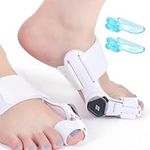 Bunion Corrector for Women and Men Bunion Big Toe Straightener with Knob Correction for Bunion Pain Relief Adjustable Orthopedic Bunion Splint Brace with Toe Separators Hammer Toe Corrector (2)